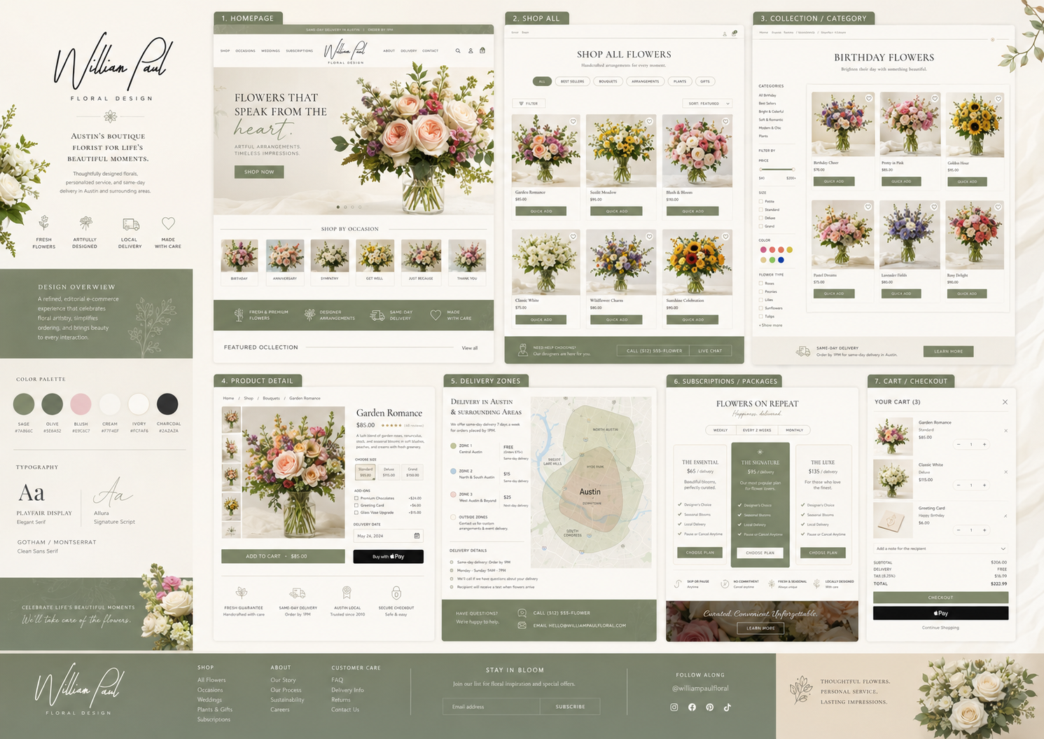 Florist web design for William Paul.