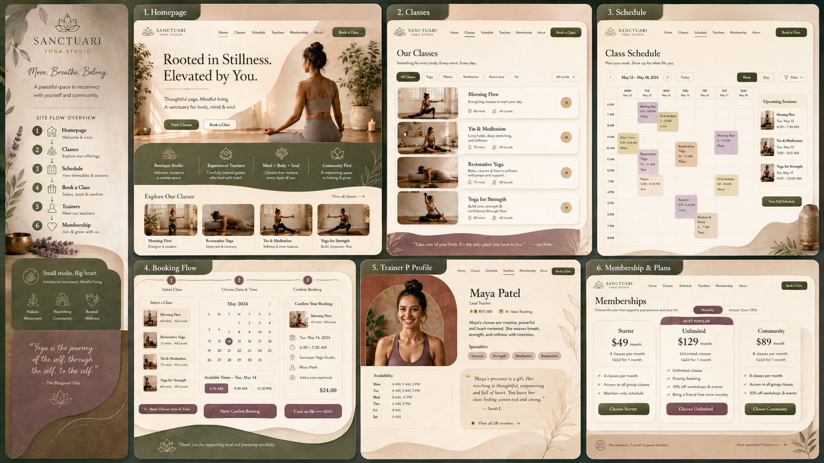Yoga studio website design for Sanctuari.